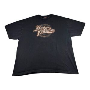 Harley Davidson Motorcycles Men's T-Shirt Size XXL Black Valparaiso Indiana